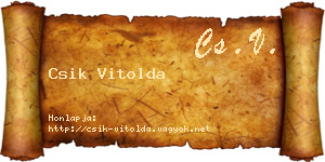 Csik Vitolda névjegykártya